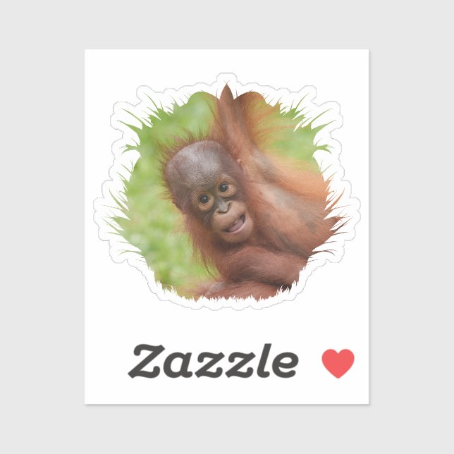 Baby Orangutan Joy Aufkleber (Blatt)