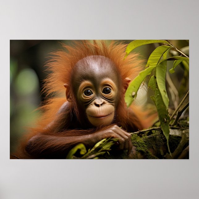 Baby Orangutan Poster (Vorne)