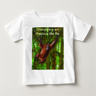 Baby Orangutan & Rainforest Primat Kunstgift T-shirt