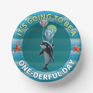 Baby-Orca-Papiertablett Pappteller
