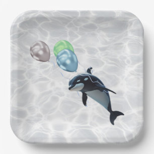Baby-Orca-Platte Pappteller