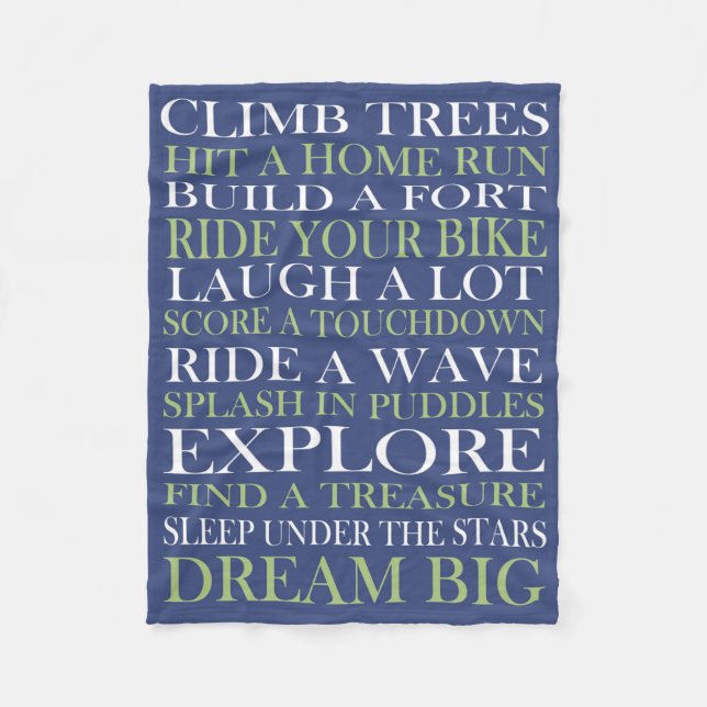 Baby ordnet Blau an Fleecedecke (Vorderseite)