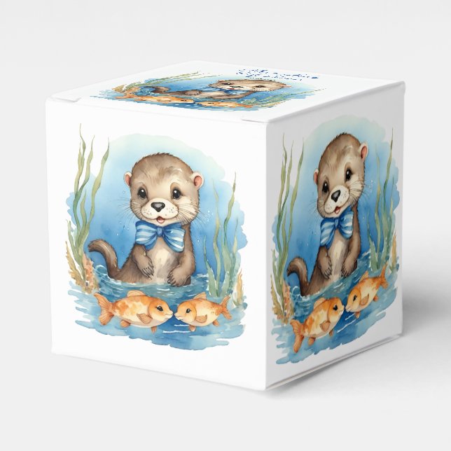 Baby Otter Boy Baby Showbox Geschenkschachtel (Vorderseite)