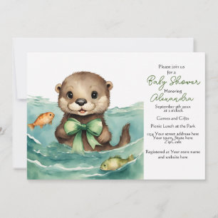 Baby Otter Gender Neutral Baby Shower Einladung
