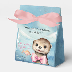 Baby Otter Girl Babydusche Geschenkschachtel