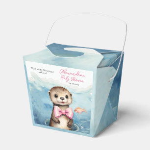 Baby Otter Girl Babydusche Geschenkschachtel