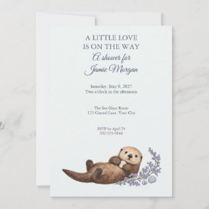 Baby Otter Muschel Baby Shower Einladung