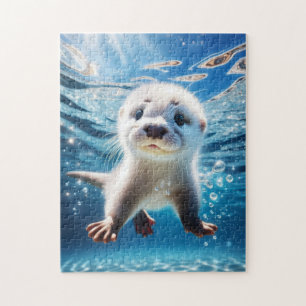 Baby Otter schwimmen Puzzle