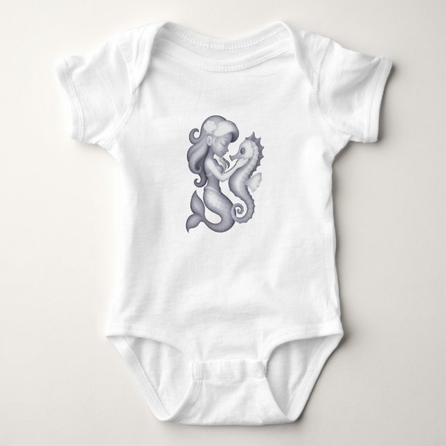 Baby outfit with seahorse baby strampler (Vorderseite)