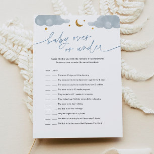 Baby Over or under Twinkle Star Baby Showspiel Einladung