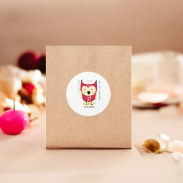 Baby Owl 1. Geburtstag Runder Aufkleber