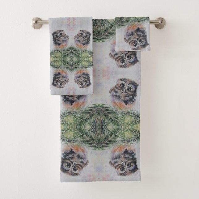 Baby Owl Bath Handtuch Set (Insitu)