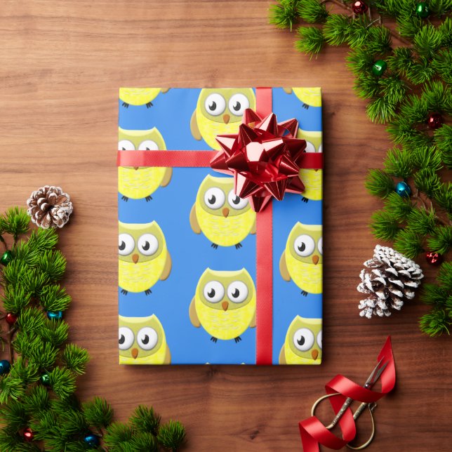 Baby Owl Cartoon Geschenkpapier (Feiertagsgeschenk)