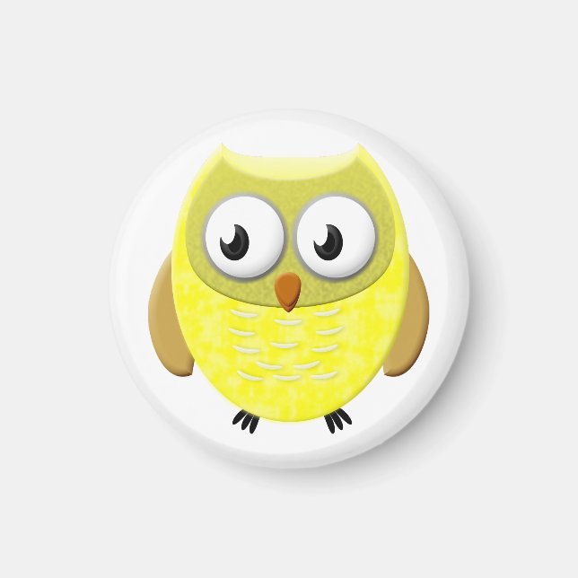 Baby Owl Cartoon Magnet (Vorne)