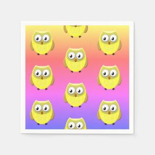 Baby Owl Cartoon Napkins Serviette