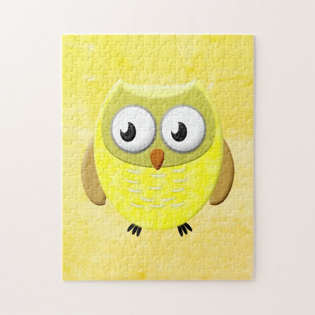 Baby Owl Cartoon Puzzle (Vertikal)