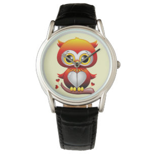 Baby Owl Liebe Cartoon Armbanduhr