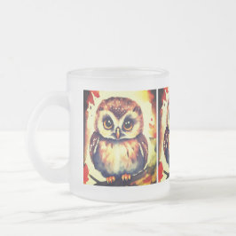 Baby Owl watercolor Illustration  Mattglastasse