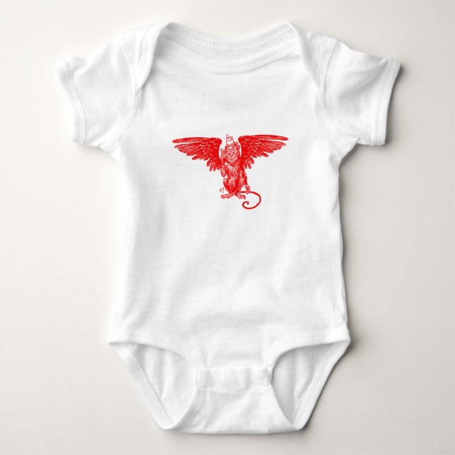 Baby Oz - Winged Monkey T-Shirt Strampler (Vorderseite)