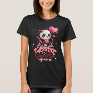Baby Panda Adorable Valentine Sweetie mit Herz T-Shirt