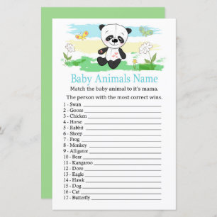 Baby panda Baby Animes Name Game