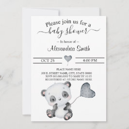 Baby Panda | Babydusche Einladung