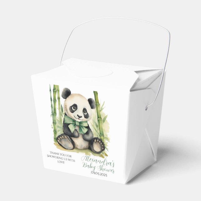 Baby Panda Bear Baby Dusche Geschenkschachtel (Vorderseite)