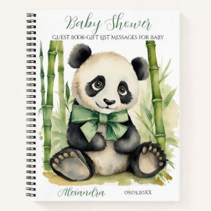 Baby Panda Bear Baby Shooting Guest Gift List Notizbuch
