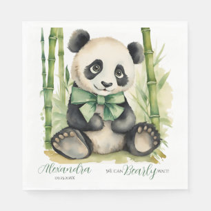 Baby Panda Bear Bear Bearly Wait Baby Dusche Serviette