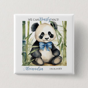 Baby Panda Bear Boy Baby Dusche Button