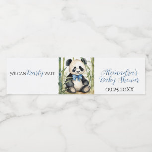 Baby Panda Bear Boy Baby Dusche Wasserflaschenetikett