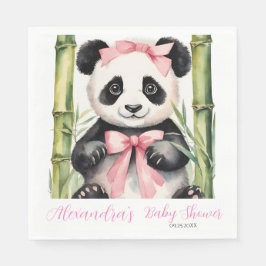 Baby Panda Bear Girls Babydusche Serviette