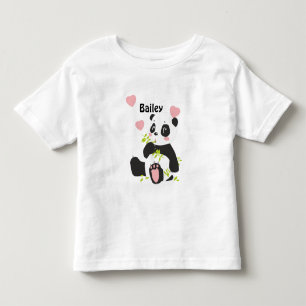 Baby Panda Bear Pink Herz Custom Kleinkind T-shirt