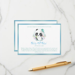 Baby-Panda-blaue-Baseballkappe Begleitkarte