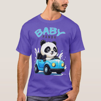 Baby Panda fährt Auto T-Shirt