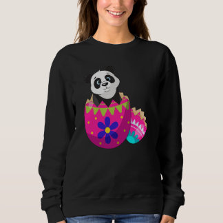 Baby Panda Hatching From Easter Egg Easter Day Sweatshirt