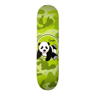 Baby Panda; hellgrüne Camouflage, Tarnung Skateboard