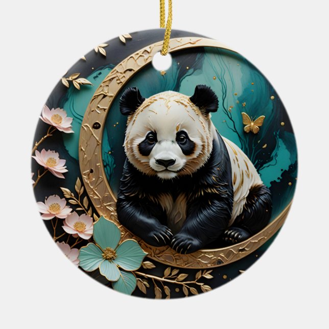 Baby Panda Keramik Ornament (Vorne)