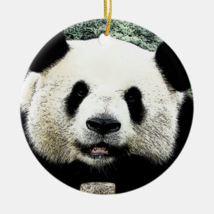 Baby Panda Keramik Ornament