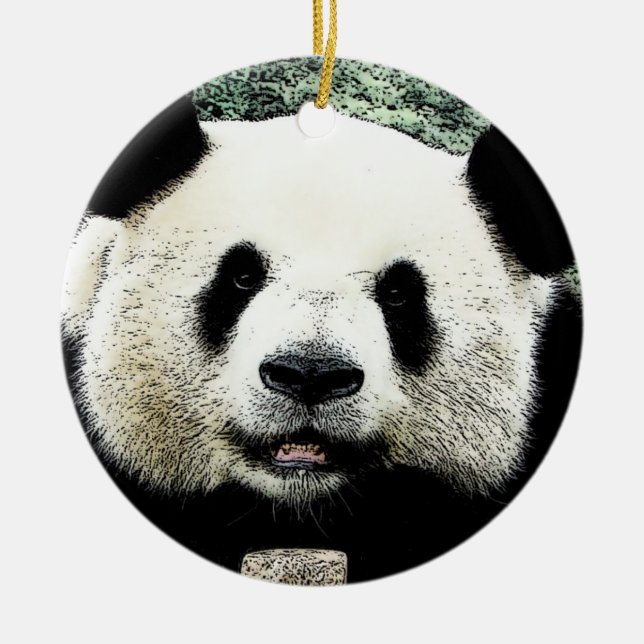 Baby Panda Keramik Ornament (Vorne)