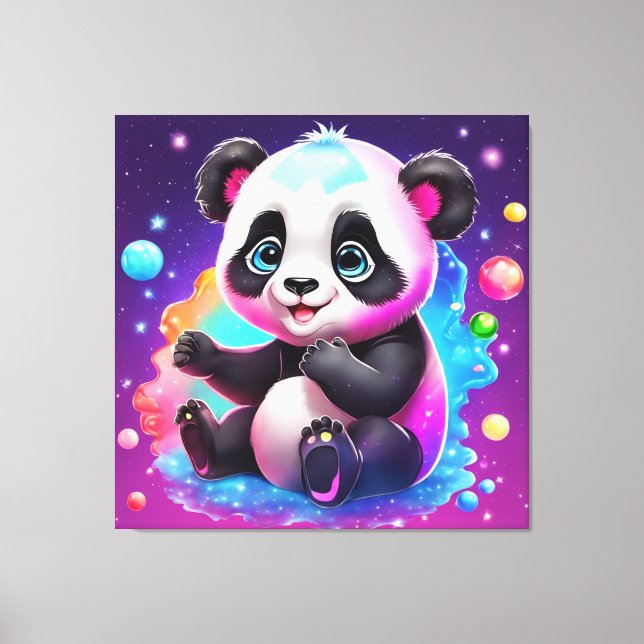 Baby Panda Leinwanddruck (Vorderseite)