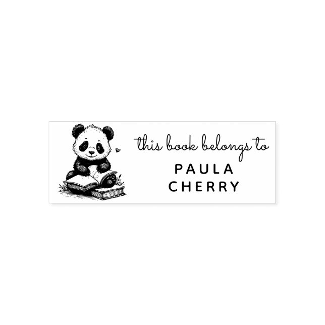 Baby Panda Leser Ex Libris Stempel (Design)