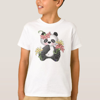Baby-Panda mit Blumen T-Shirt