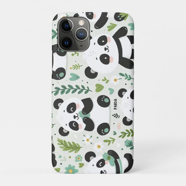 Baby Panda Pattern Case-Mate iPhone Hülle (Rückseite)
