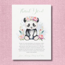 Baby Panda Peonies Jungle Baby Dusche