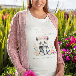 Baby Panda Peonies Jungle Baby Dusche T-Shirt
