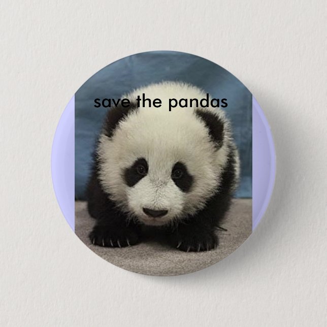 baby_panda, retten die Pandas Button (Vorderseite)