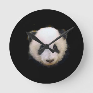 Baby Panda Runde Wanduhr