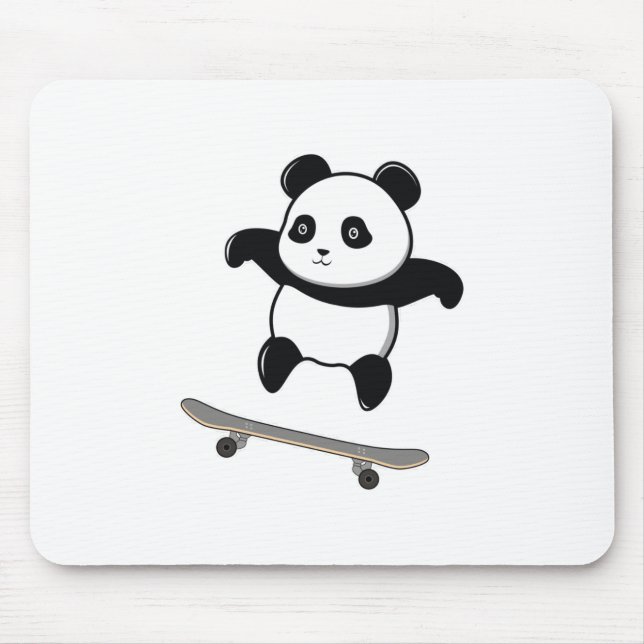 Baby Panda Skateboard Mousepad (Vorne)