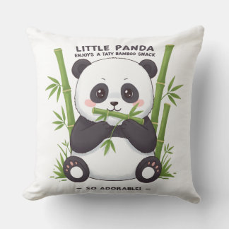 Baby Panda Snack Time Grafik Design Kissen